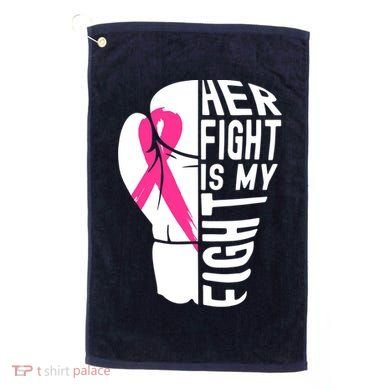 Breast Cancer Awareness Husband Support Squad Golf Towel