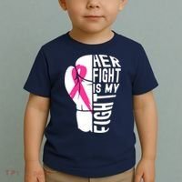 Breast Cancer Awareness Husband Support Squad Toddler T-Shirt thumb 2