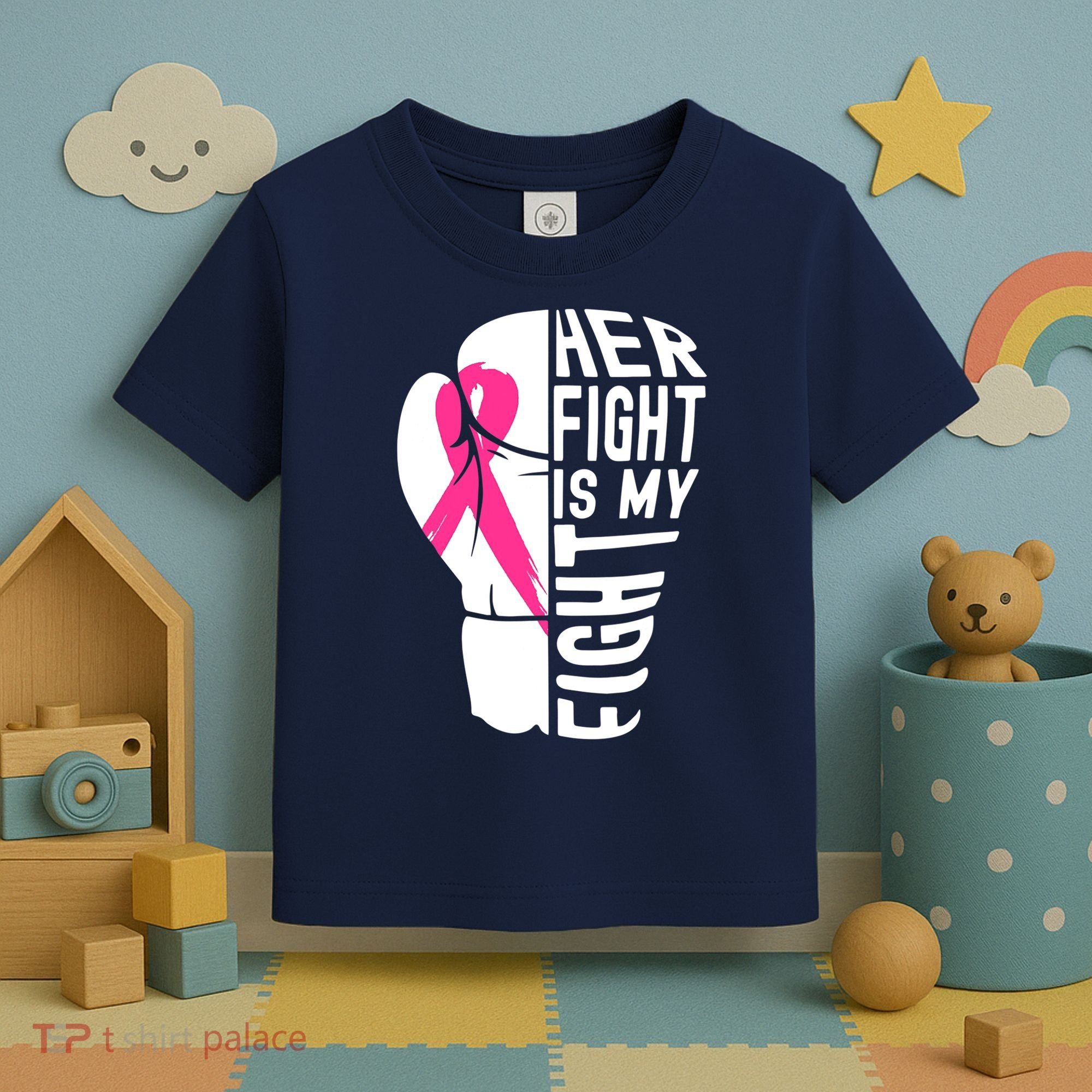 Breast Cancer Awareness Husband Support Squad Toddler T-Shirt