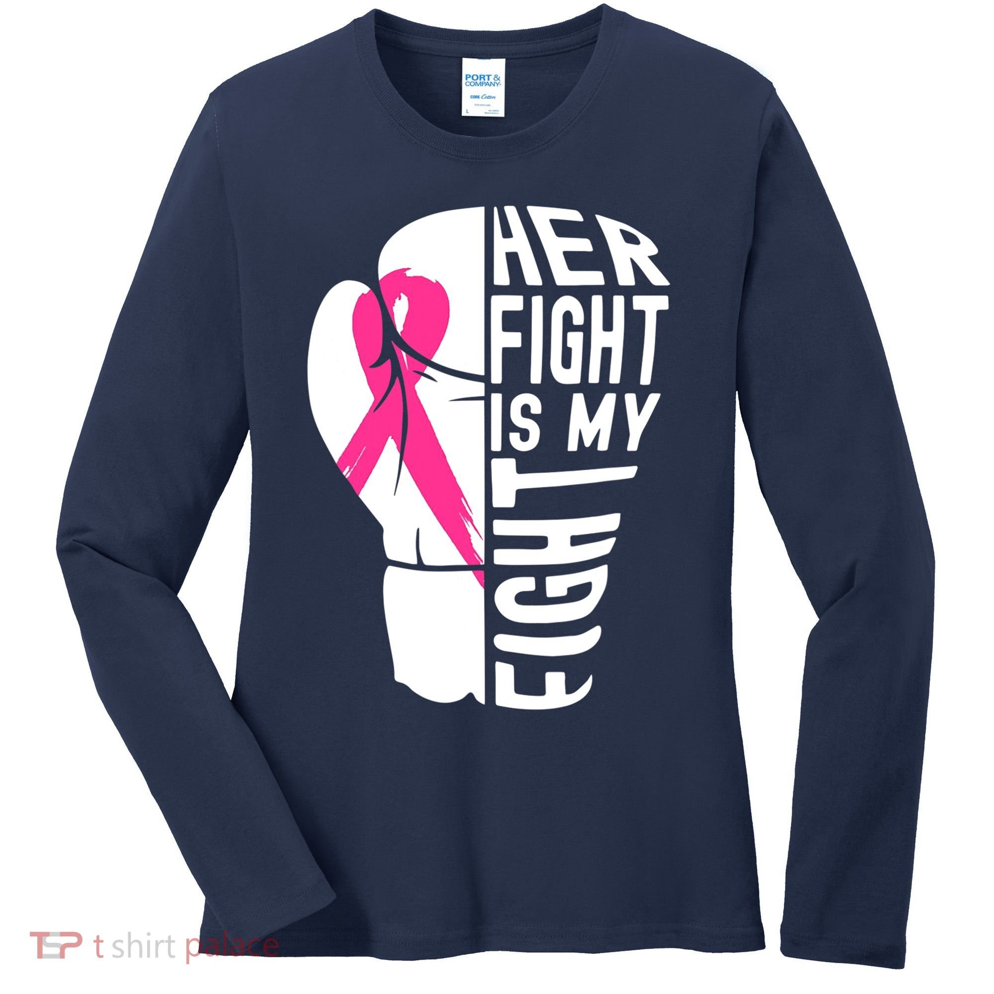 Breast Cancer Awareness Husband Support Squad Women's Long Sleeve Shirt