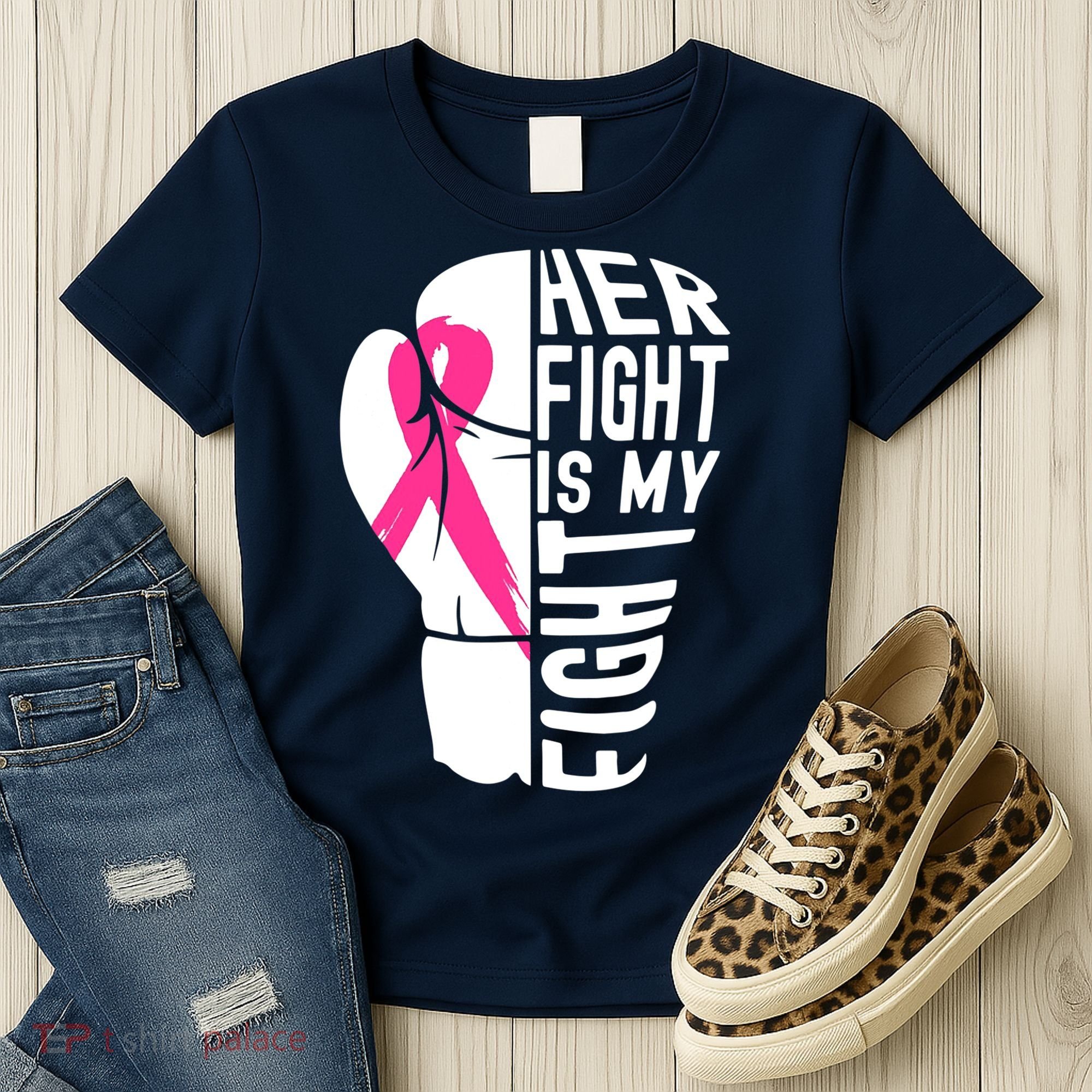 Breast Cancer Awareness Husband Support Squad Women's T-Shirt