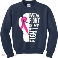 Breast Cancer Awareness Husband Support Squad Kids Sweatshirt thumb 0