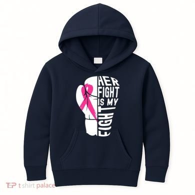 Breast Cancer Awareness Husband Support Squad Kids Hoodie
