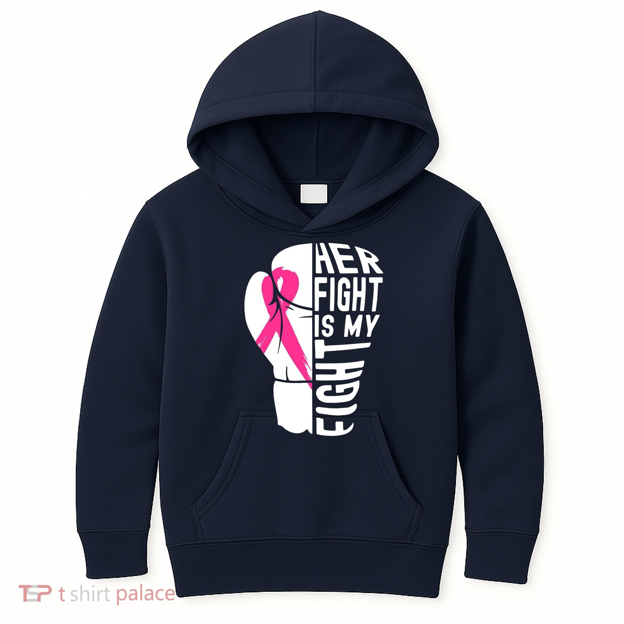 Breast Cancer Awareness Husband Support Squad Kids Hoodie