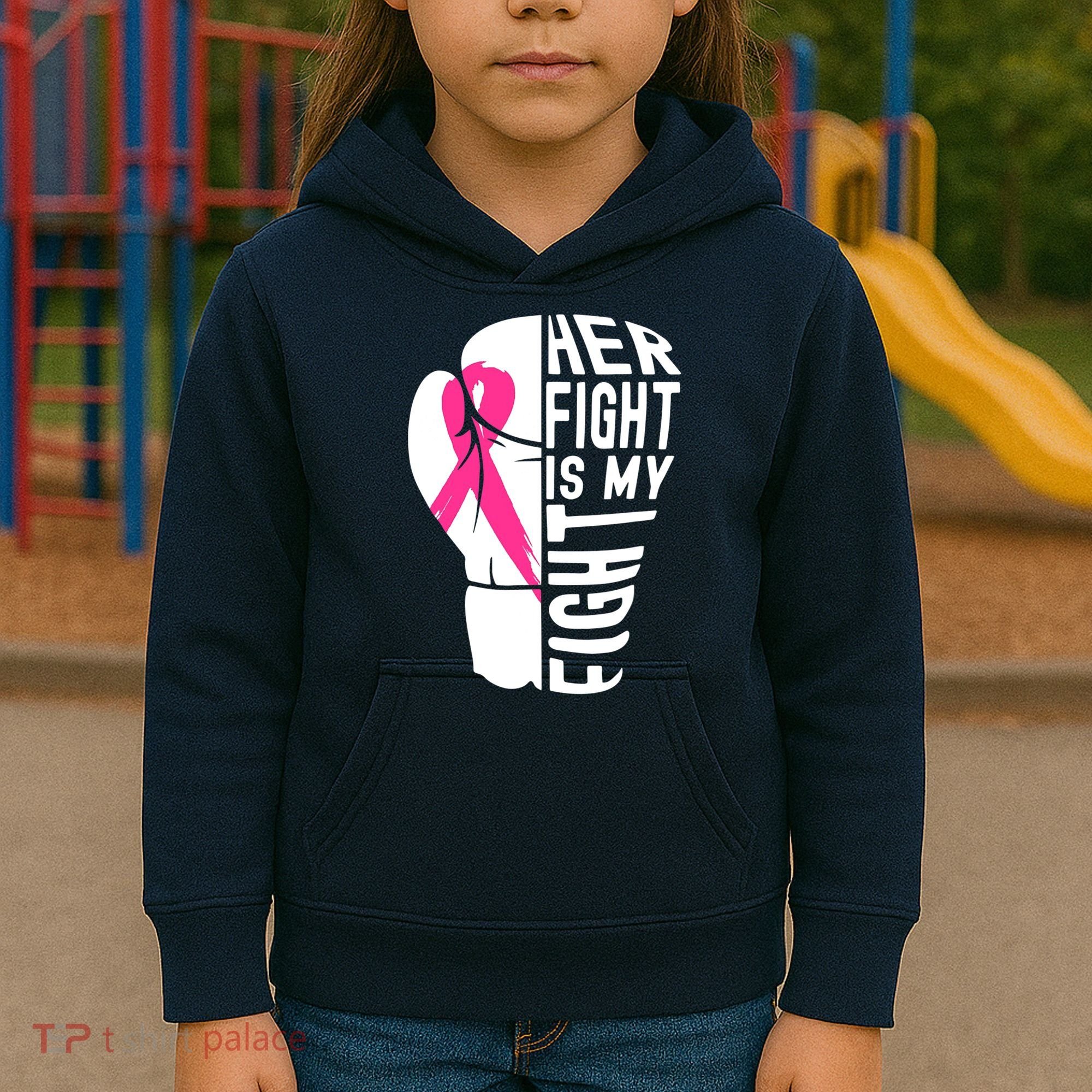 Breast Cancer Awareness Husband Support Squad Kids Hoodie