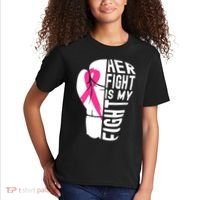 Breast Cancer Awareness Husband Support Squad Kids T-Shirt thumb 2