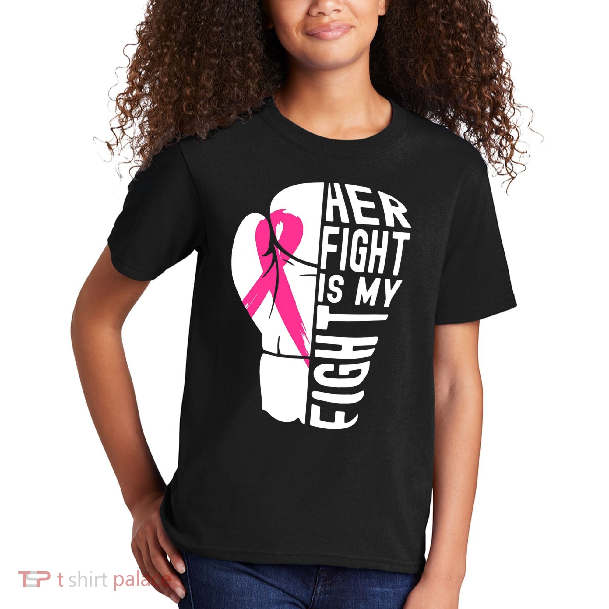 Breast Cancer Awareness Husband Support Squad Kids T-Shirt