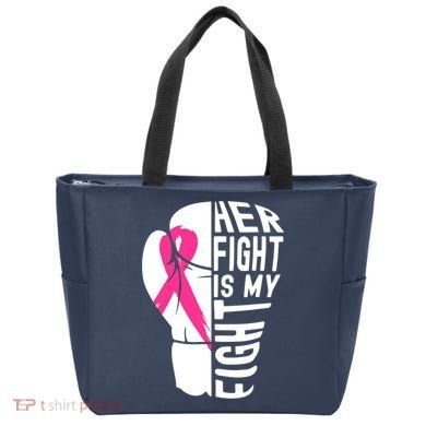 Breast Cancer Awareness Husband Support Squad Tote Bag