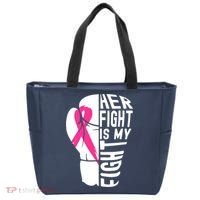 Breast Cancer Awareness Husband Support Squad Tote Bag thumb 0