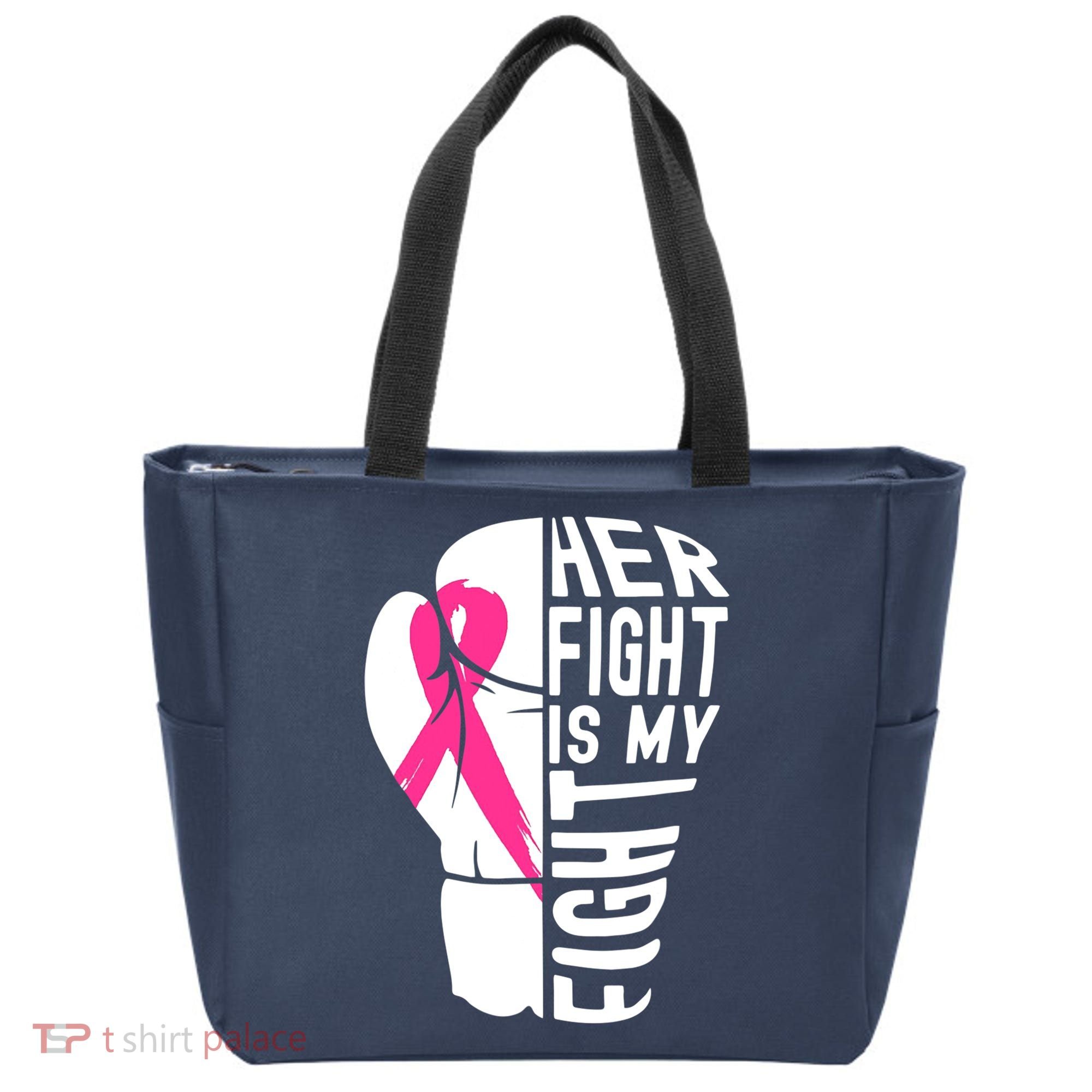 Breast Cancer Awareness Husband Support Squad Tote Bag