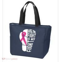 Breast Cancer Awareness Husband Support Squad Tote Bag thumb 3