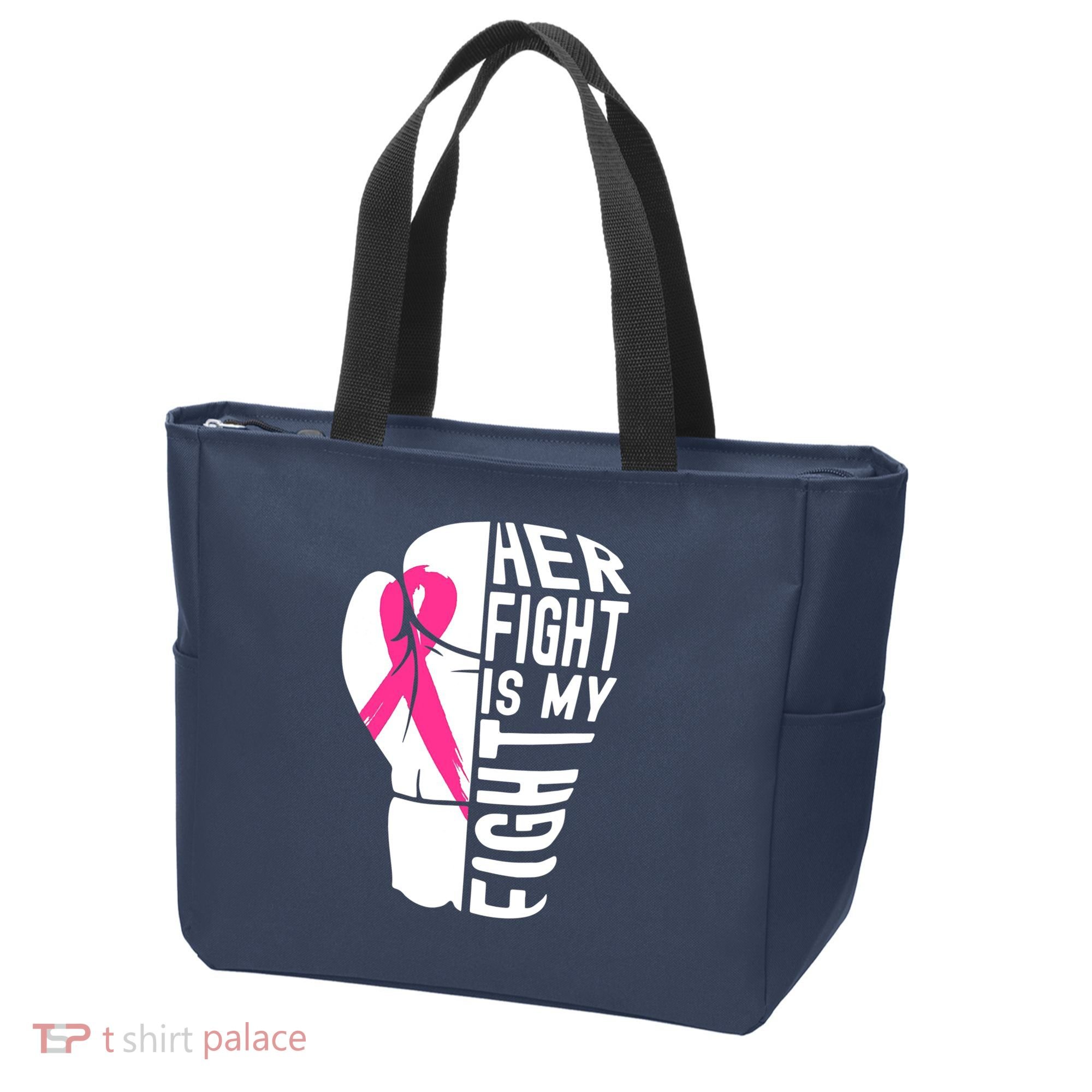 Breast Cancer Awareness Husband Support Squad Tote Bag