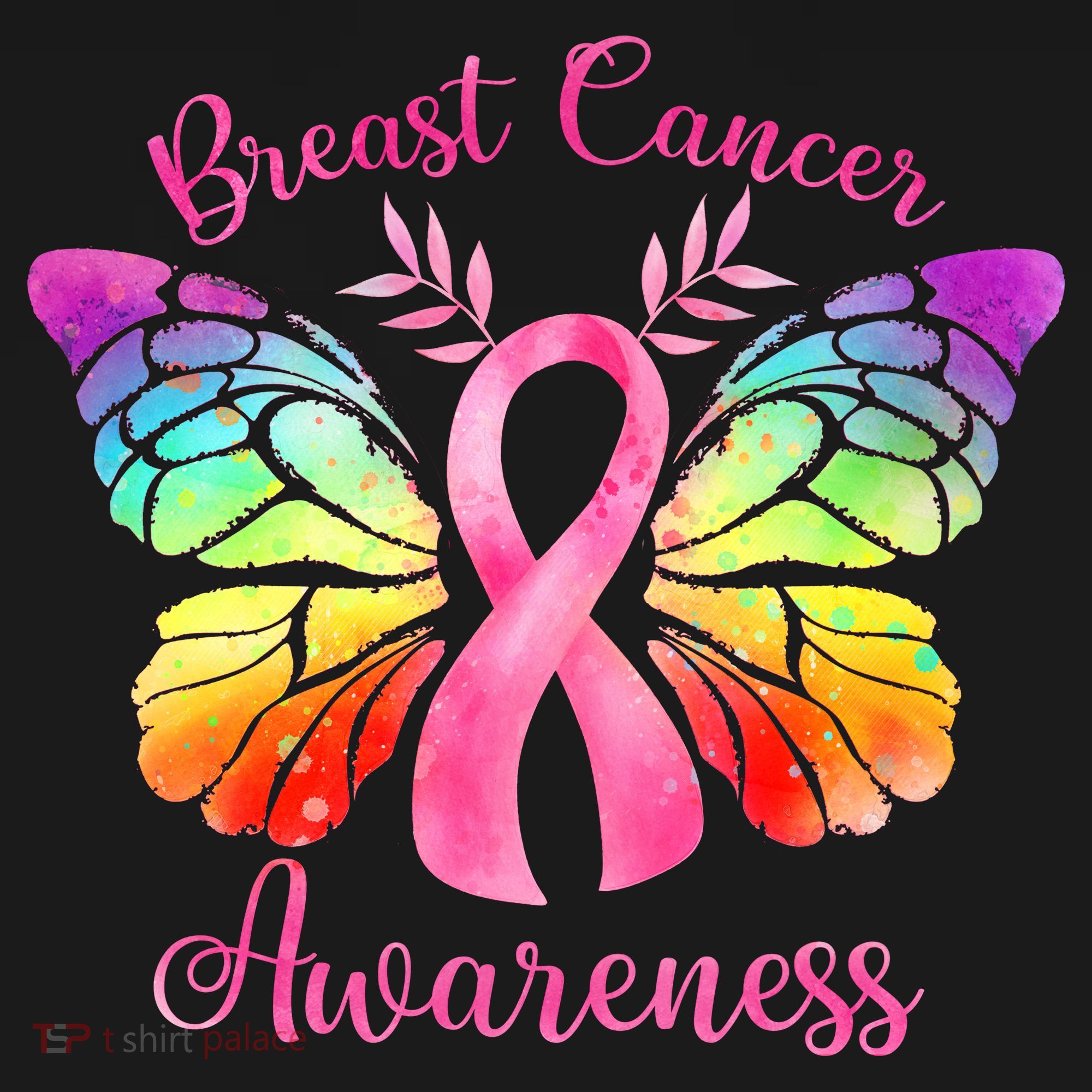 Breast Cancer Awareness Pink Ribbon Butterfly Sweatshirt