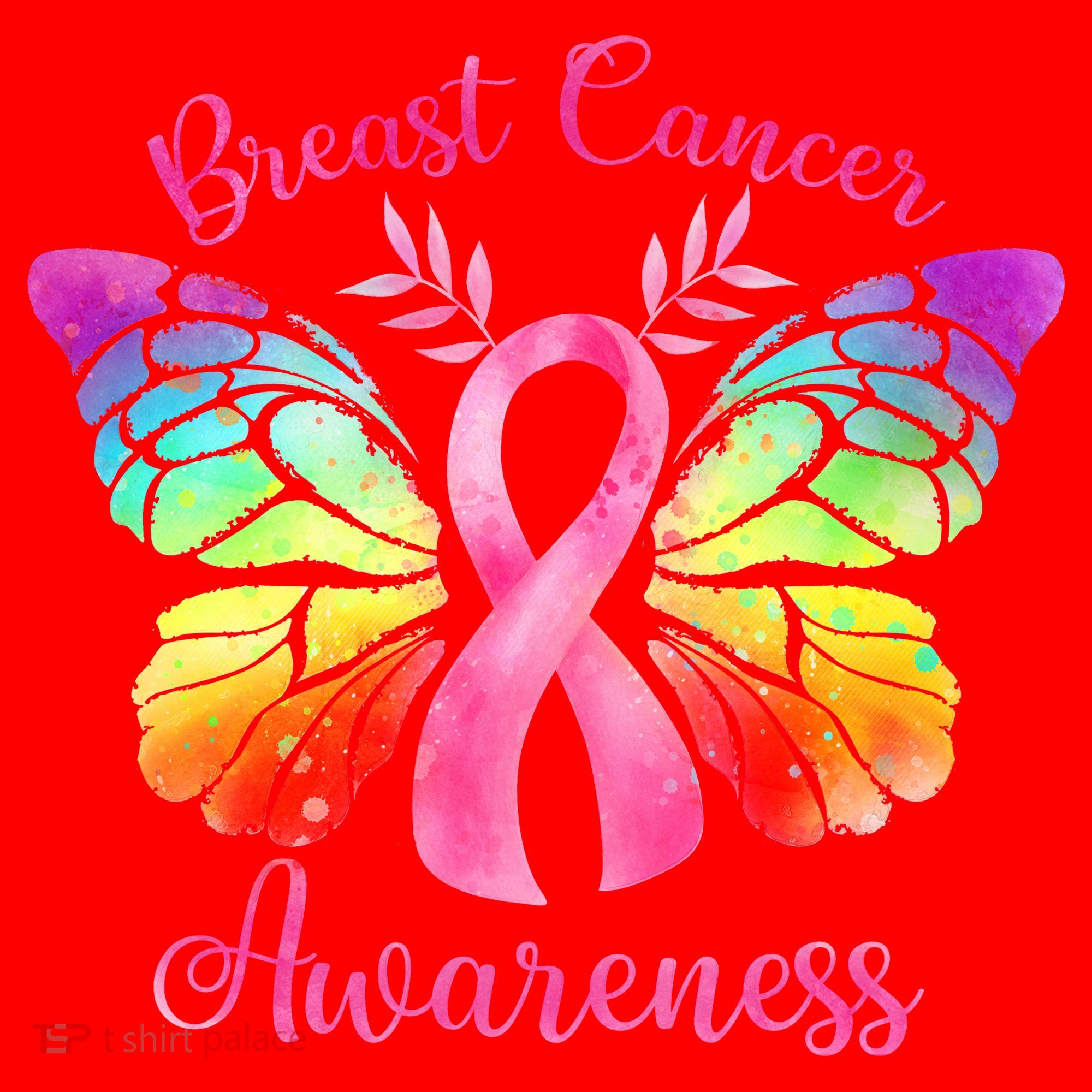 Breast Cancer Awareness Pink Ribbon Butterfly Santa Hat
