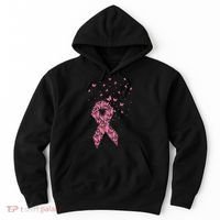 Breast Cancer Awareness Pink Butterfly Ribbon Hoodie thumb 0