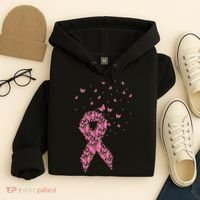 Breast Cancer Awareness Pink Butterfly Ribbon Hoodie thumb 4