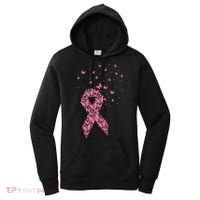 Breast Cancer Awareness Pink Butterfly Ribbon Women's Hoodie thumb 0