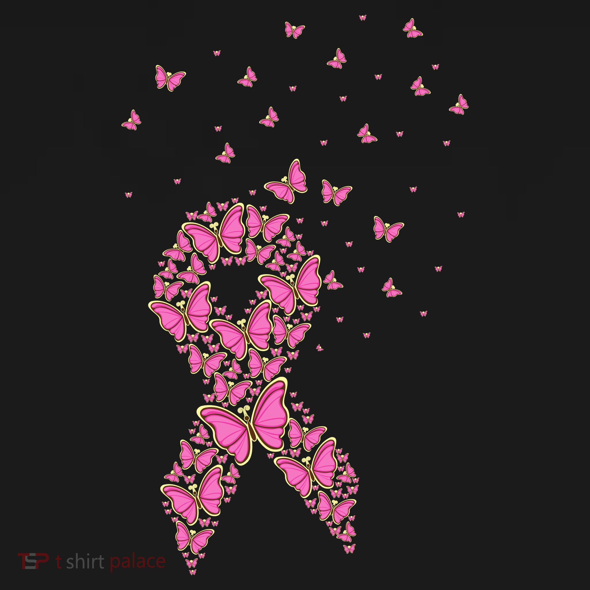 Breast Cancer Awareness Pink Butterfly Ribbon Women's Hoodie