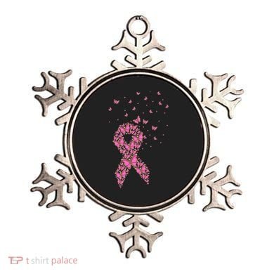 Breast Cancer Awareness Pink Butterfly Ribbon Ornament