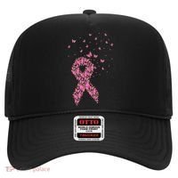 Breast Cancer Awareness Pink Butterfly Ribbon Hat thumb 0