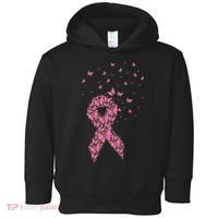 Breast Cancer Awareness Pink Butterfly Ribbon Toddler Hoodie thumb 0