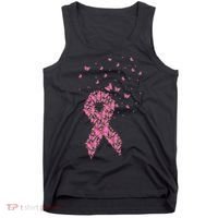 Breast Cancer Awareness Pink Butterfly Ribbon Tank Top thumb 0