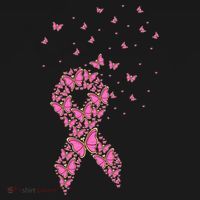 Breast Cancer Awareness Pink Butterfly Ribbon Women's Long Sleeve Shirt thumb 2