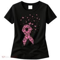 Breast Cancer Awareness Pink Butterfly Ribbon Women's T-Shirt thumb 0