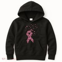 Breast Cancer Awareness Pink Butterfly Ribbon Kids Hoodie thumb 0