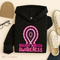 Breast Cancer Awareness Ribbon Heart Hoodie thumb 4