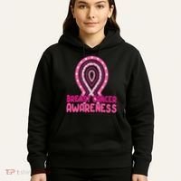 Breast Cancer Awareness Ribbon Heart Hoodie thumb 5