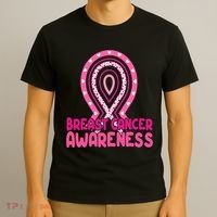 Breast Cancer Awareness Ribbon Heart T-Shirt thumb 3
