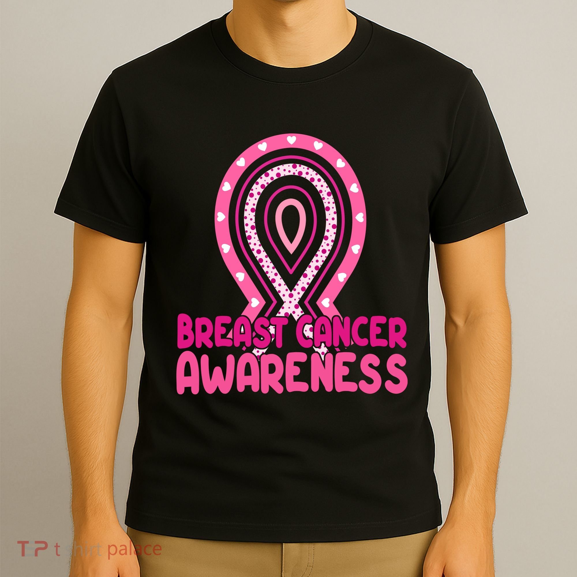 Breast Cancer Awareness Ribbon Heart T-Shirt