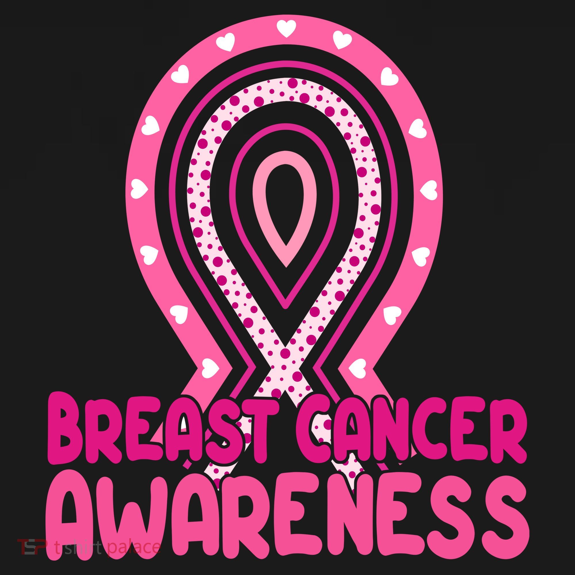 Breast Cancer Awareness Ribbon Heart T-Shirt