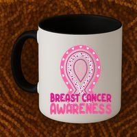 Breast Cancer Awareness Ribbon Heart Coffee Mug thumb 2