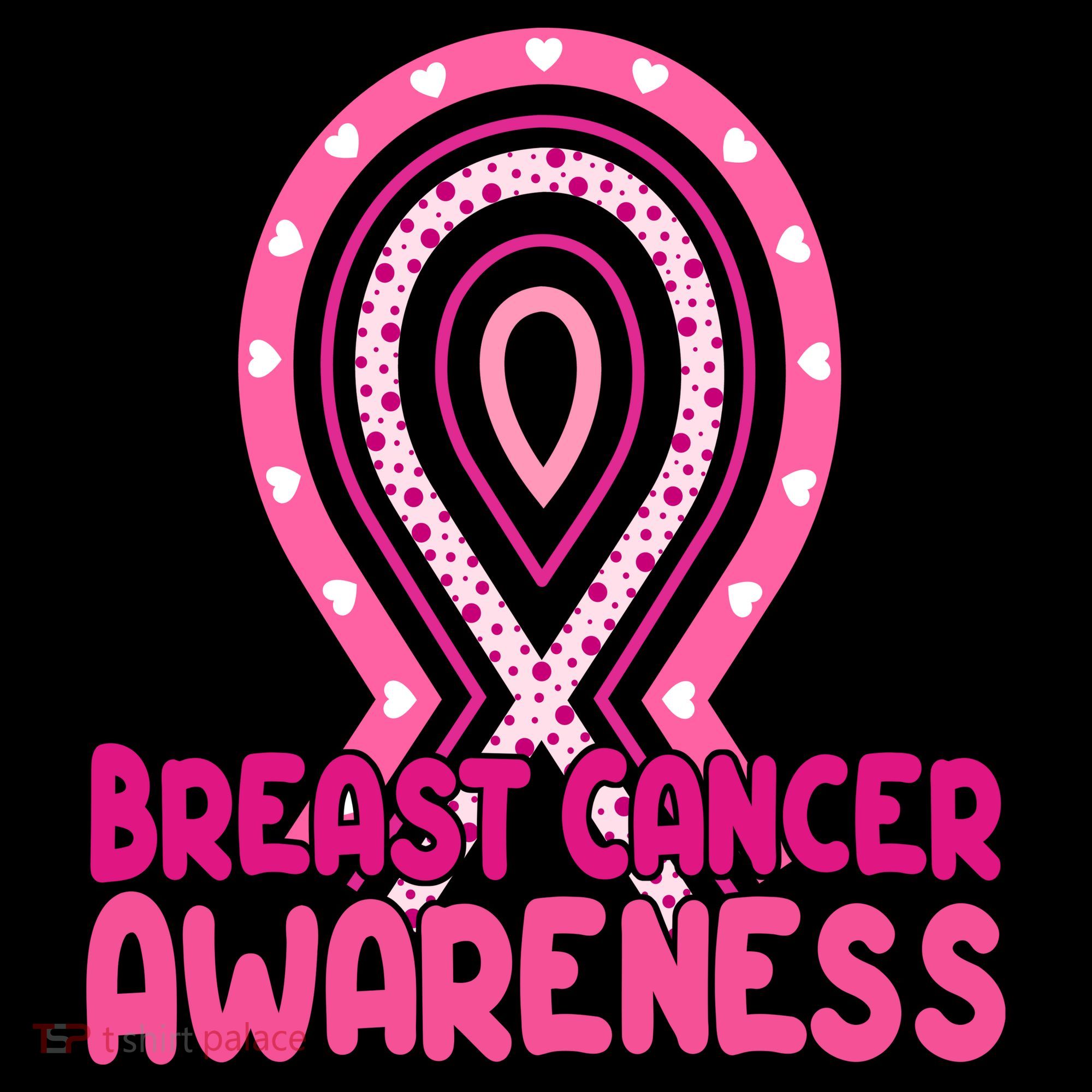 Breast Cancer Awareness Ribbon Heart Women's Hoodie