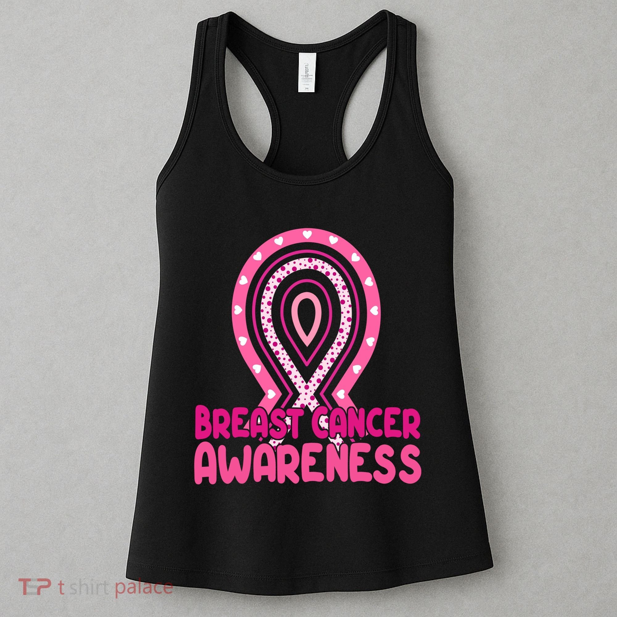 Breast Cancer Awareness Ribbon Heart Women's Tank Top