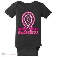 Breast Cancer Awareness Ribbon Heart Baby Bodysuit thumb 0