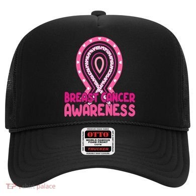 Breast Cancer Awareness Ribbon Heart Hat