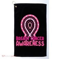Breast Cancer Awareness Ribbon Heart Golf Towel thumb 0