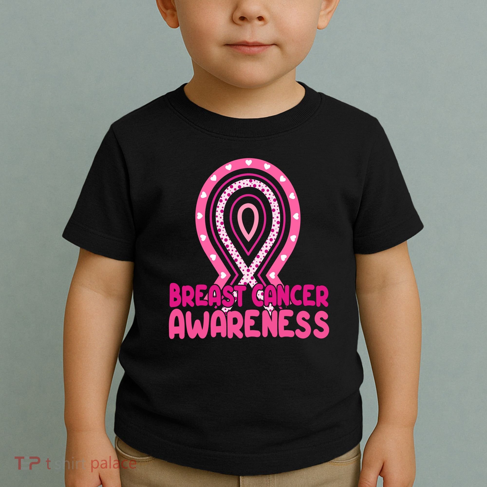 Breast Cancer Awareness Ribbon Heart Toddler T-Shirt