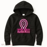 Breast Cancer Awareness Ribbon Heart Kids Hoodie thumb 0