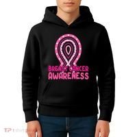 Breast Cancer Awareness Ribbon Heart Kids Hoodie thumb 4