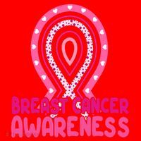 Breast Cancer Awareness Ribbon Heart Santa Hat thumb 1