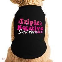Breast Cancer Awareness Triple Negative Survivor Flowers Doggie Tank thumb 0