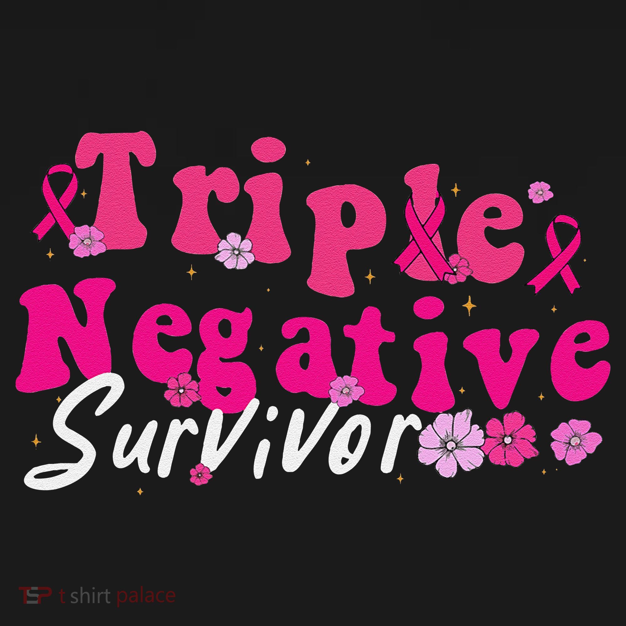 Breast Cancer Awareness Triple Negative Survivor Flowers Women's Hoodie