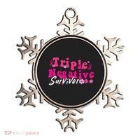Breast Cancer Awareness Triple Negative Survivor Flowers Ornament thumb 0