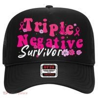 Breast Cancer Awareness Triple Negative Survivor Flowers Hat thumb 0