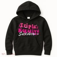 Breast Cancer Awareness Triple Negative Survivor Flowers Kids Hoodie thumb 0