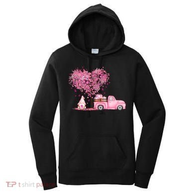 Breast Cancer Awareness Gnome Vintage Fall Truck Women's Hoodie